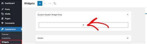 add WordPress widget to header